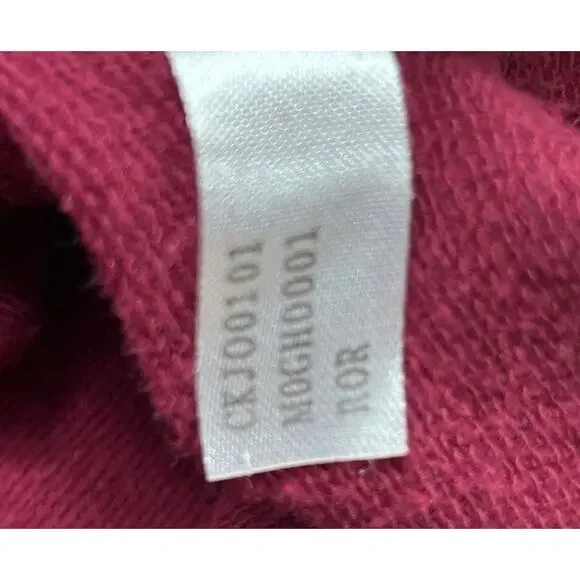 Women's Calvin Klein Lightweight Maroon Hoodie Sz S - Picture 12 of 14